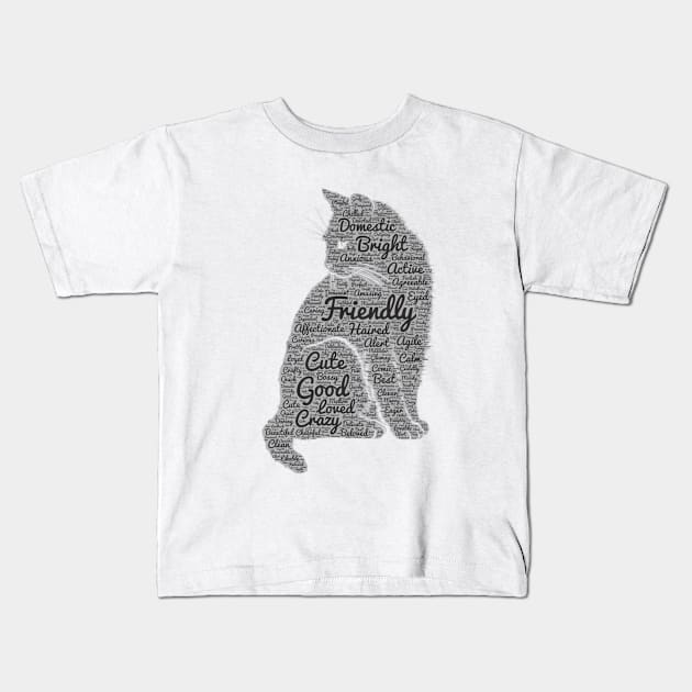 Fur the love of cats Kids T-Shirt by BusyDigiBee